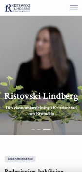 Financial company "Ristovski Lindberg" Iphone mockup