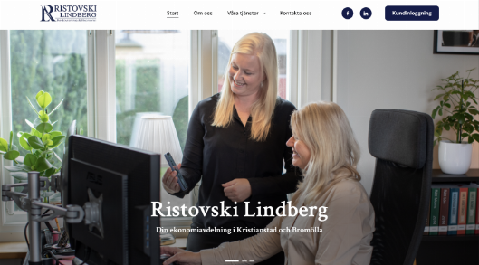 Financial company "Ristovski Lindberg" Imac mockup